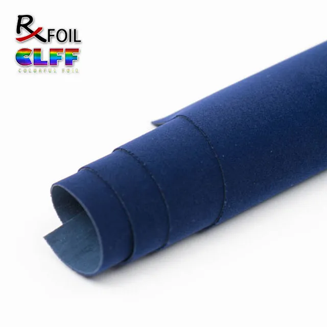 0.76MM Dark Blue Flock PU HTV